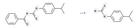 The Thiourea,N-[4-(1-methylethyl)phenyl]- can be obtained by 1-Benzoyl-3-(4-isopropyl-phenyl)-thiourea 